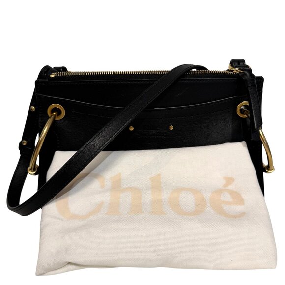 Chloe Roy Black Leather & Suede Small Crossbody - Picture 10 of 10
